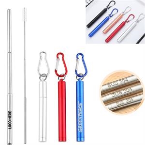 Promo Telescopic Straw Stainless Steels In Aluminum Case